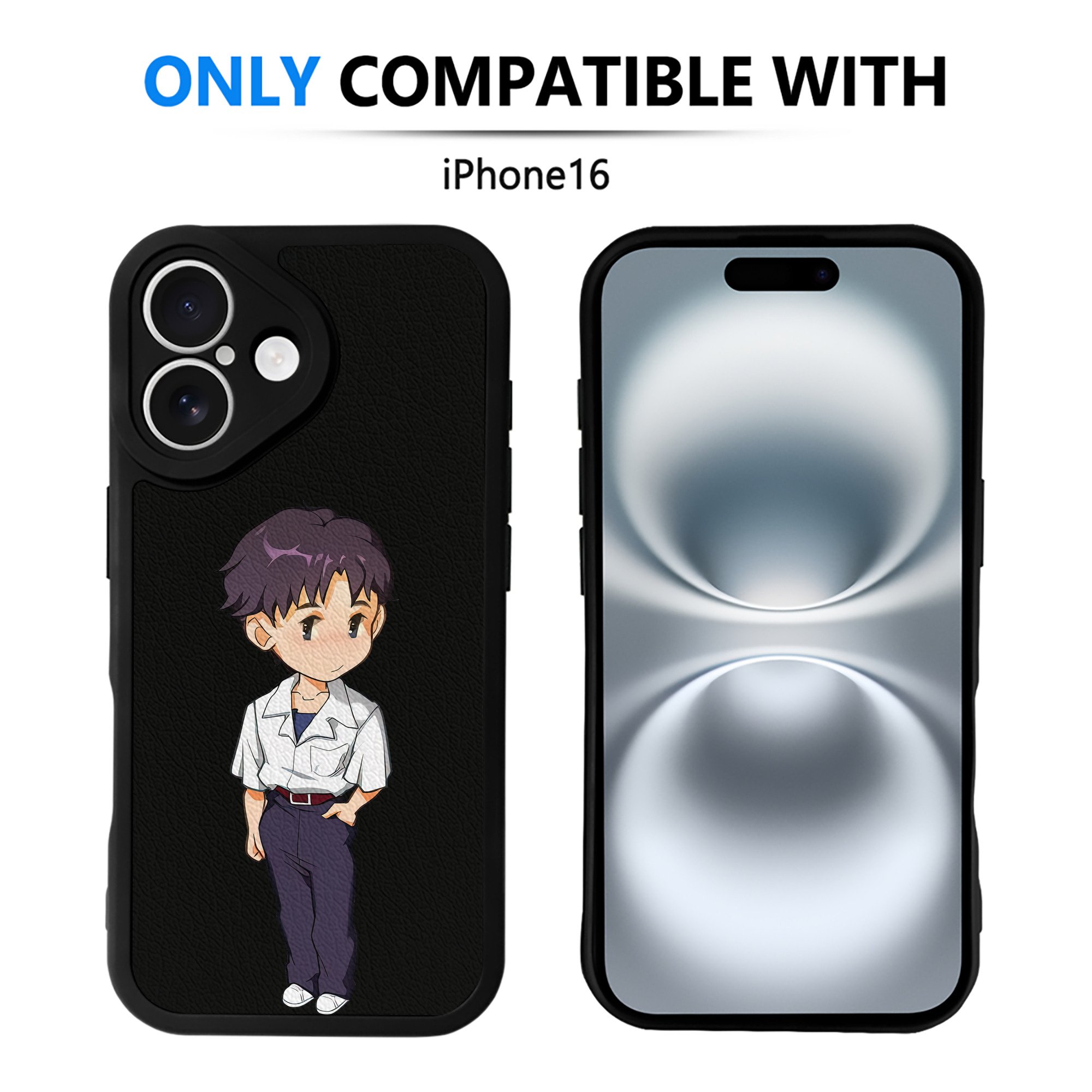 （画像用） EVA 新世紀エヴァンゲリオン 【iPhone 16シリーズ対応】シリコンスマホケース（レザー調） 材質：シリコン